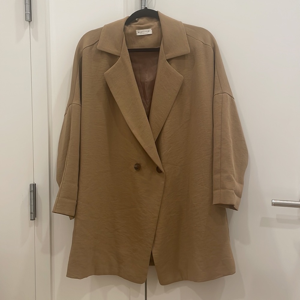 Anthropologie blazer jacket oversized beige size M